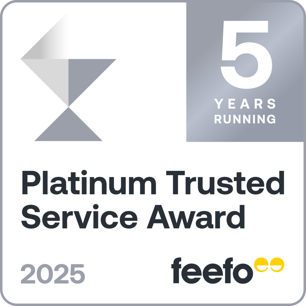 Feefo Platinum Service Award Winner 5 Years